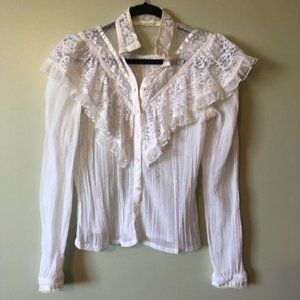 Vintage Gunne Sax Delicate Lace Top